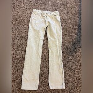 Cream colored corduroy vineyard vines girls size 14 pant